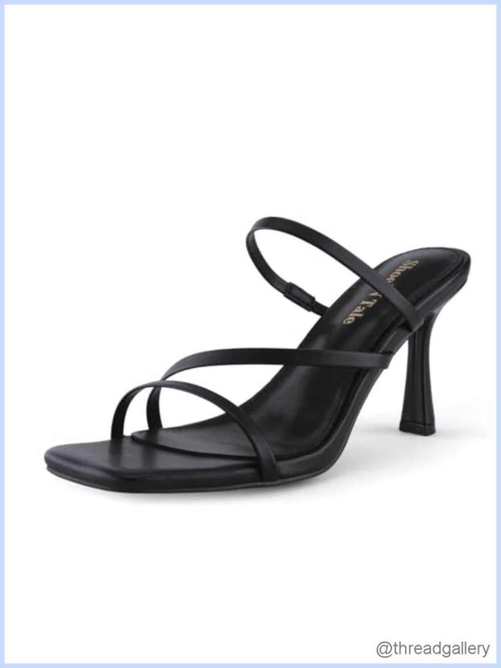 Strappy Heels Women's Stiletto Mule Sandals Peep Toe Slip On
